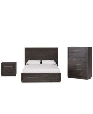 Tivie 3pc Bedroom Set (Full Storage Bed + Chest + Nightstand), Created for Macy's