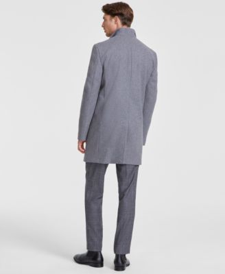 Men's Mayden Slim-Fit Wool Blend Overcoat 