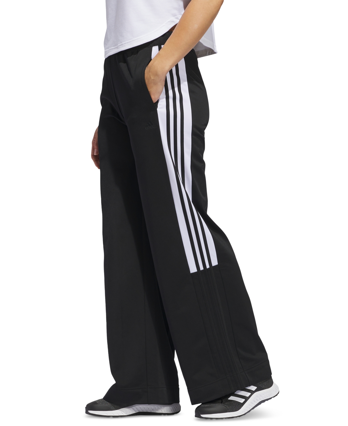 adidas Women's Colorblocked Tricot Pants -white