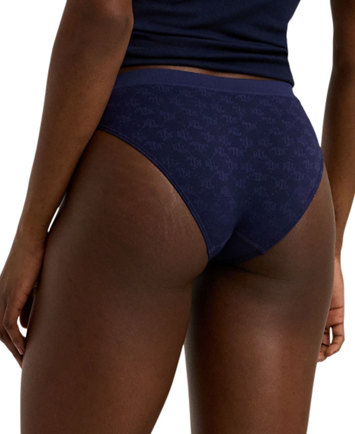Lauren Ralph Lauren Monogram Mesh Jacquard 3-Pack Bikini Underwear
