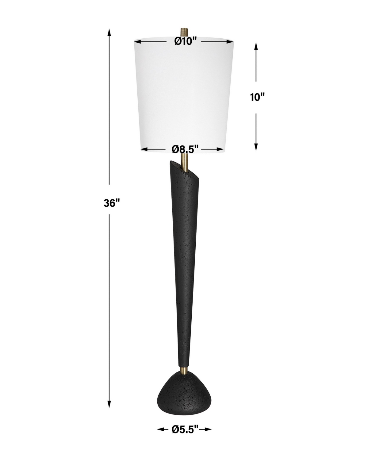 Uttermost 36" Cypher Buffet Lamp In Black