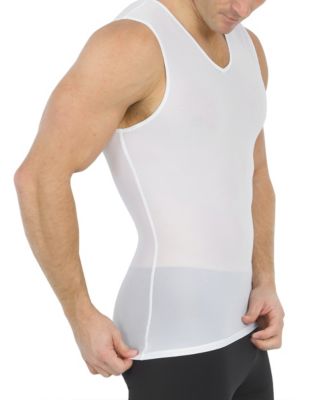 Men's Big & Tall Power Mesh Compression Sleeveless V-Neck Shirt