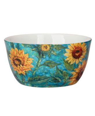 Golden Sunflowers Deep Bowl