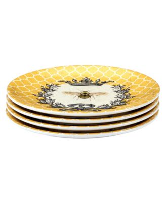 French Bees Set of 4 Salad Plates