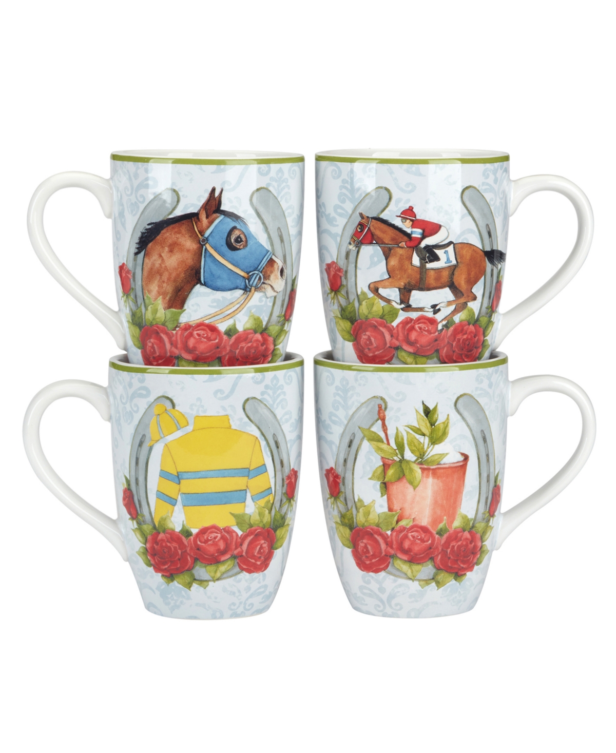 Derby Day at the Races Set of 4 Mugs - Miscellaneous