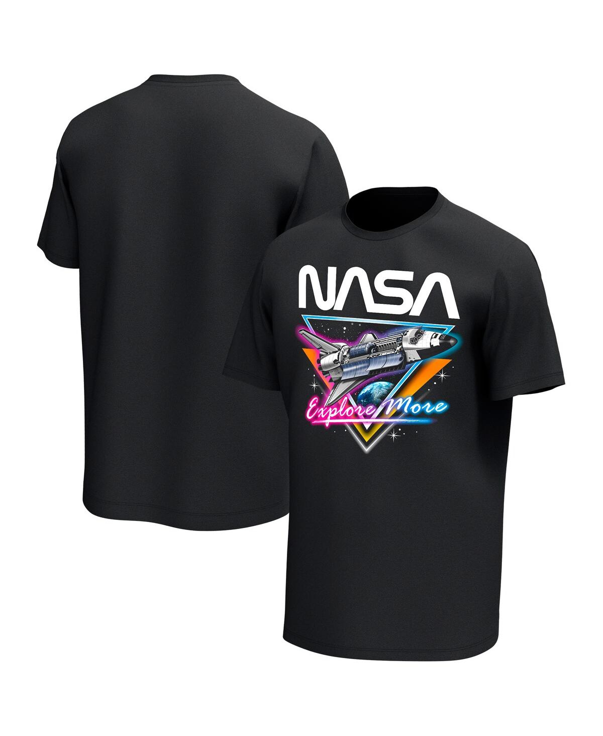 Men's Black Nasa Neon Glow T-shirt - Black