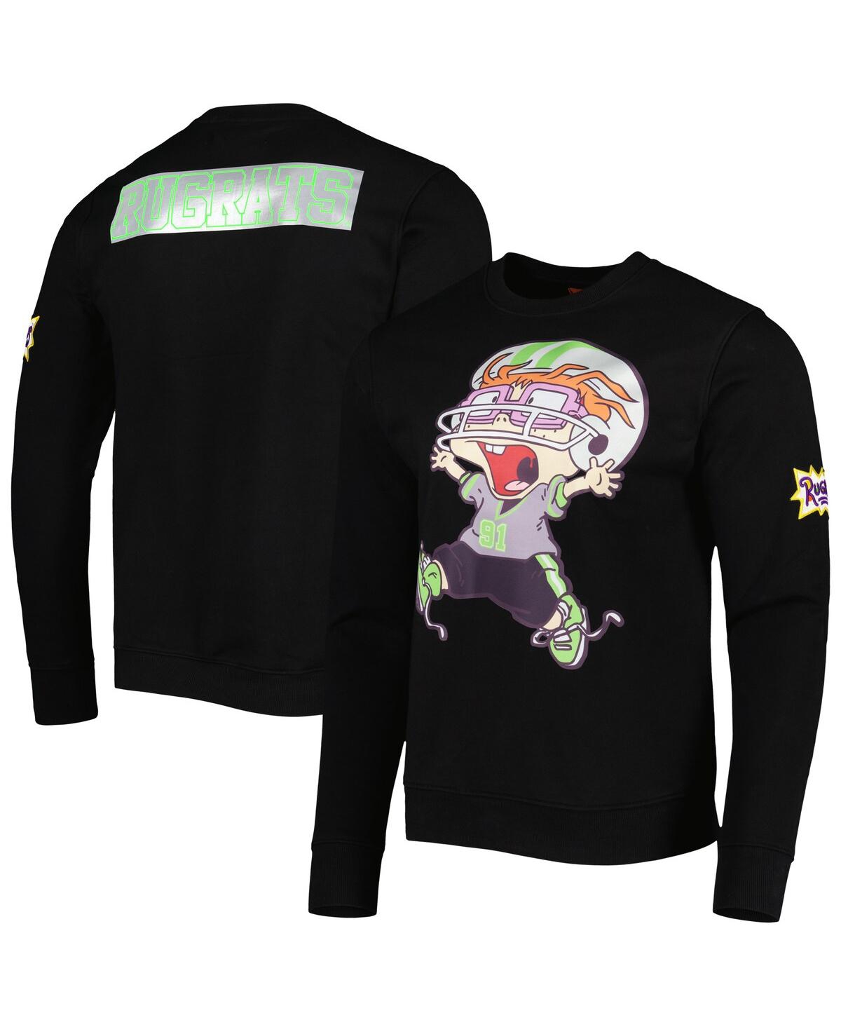 Freeze Max Men's And Women's  Black Rugrats Chuckie Runaway Football Pullover Sweatshirt