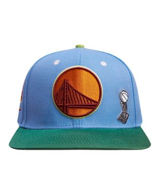 Men's Light Blue, Green Golden State Warriors Retro Program 2-Tone Snapback Hat