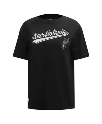 Women's Black San Antonio Spurs Script Boyfriend T-shirt