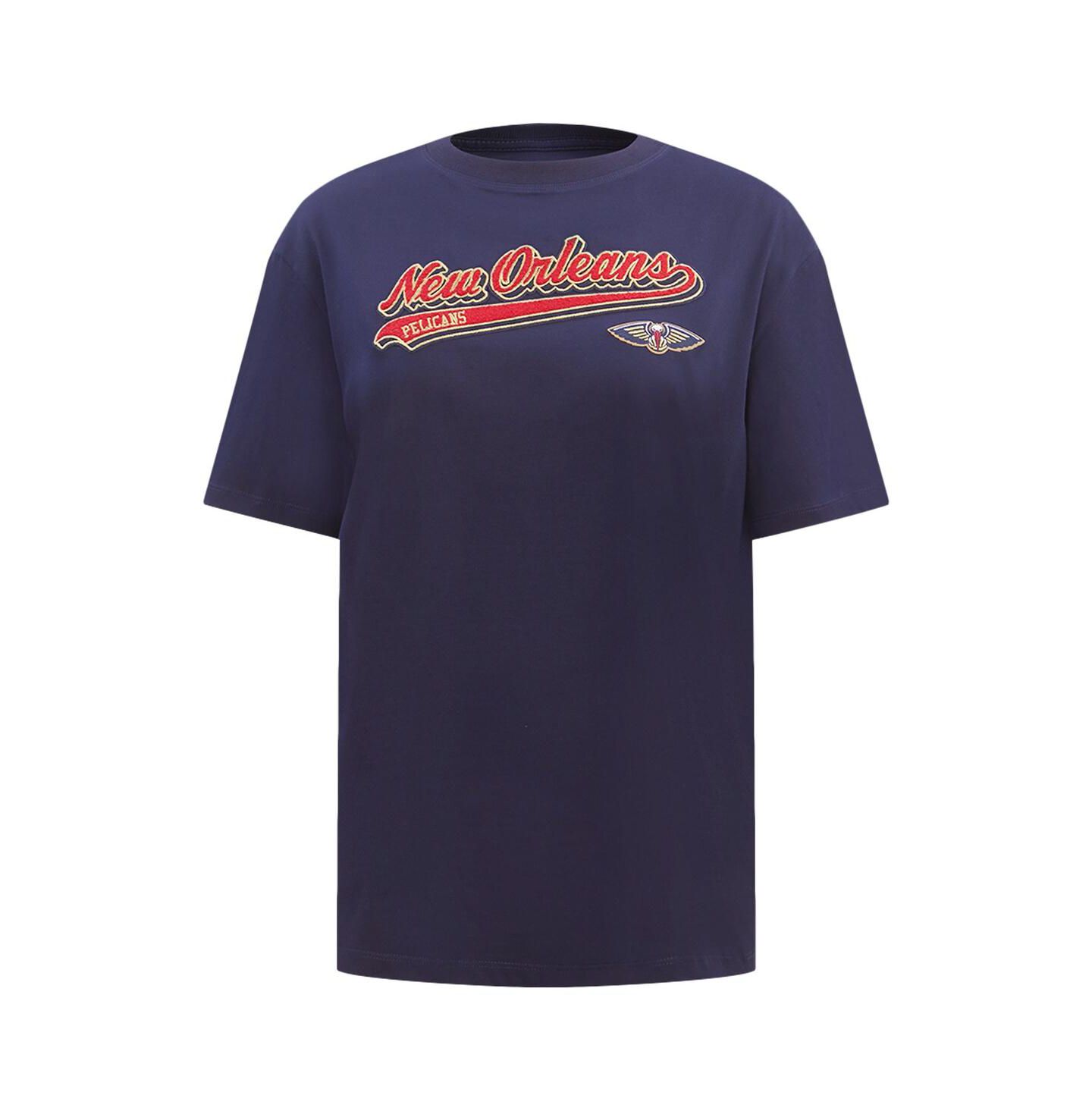 Женская футболка Pro Standard Navy New Orleans Pelicans Script Boyfriend — фото 3