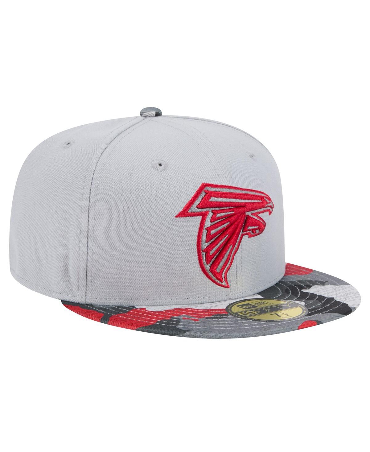 Shop New Era Men's  Gray Atlanta Falcons Active Camo 59fifty Fitted Hat