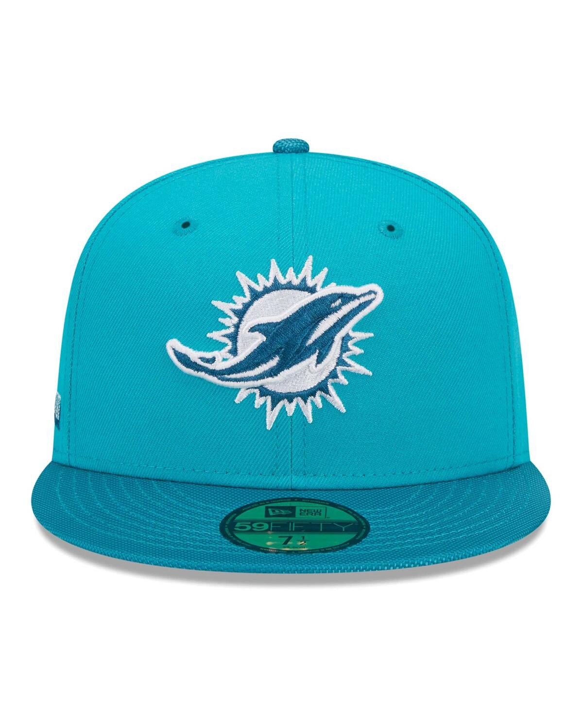Men's New EraMiami Dolphins Active Ballistic 59FIFTY Fitted Hat - Aqua