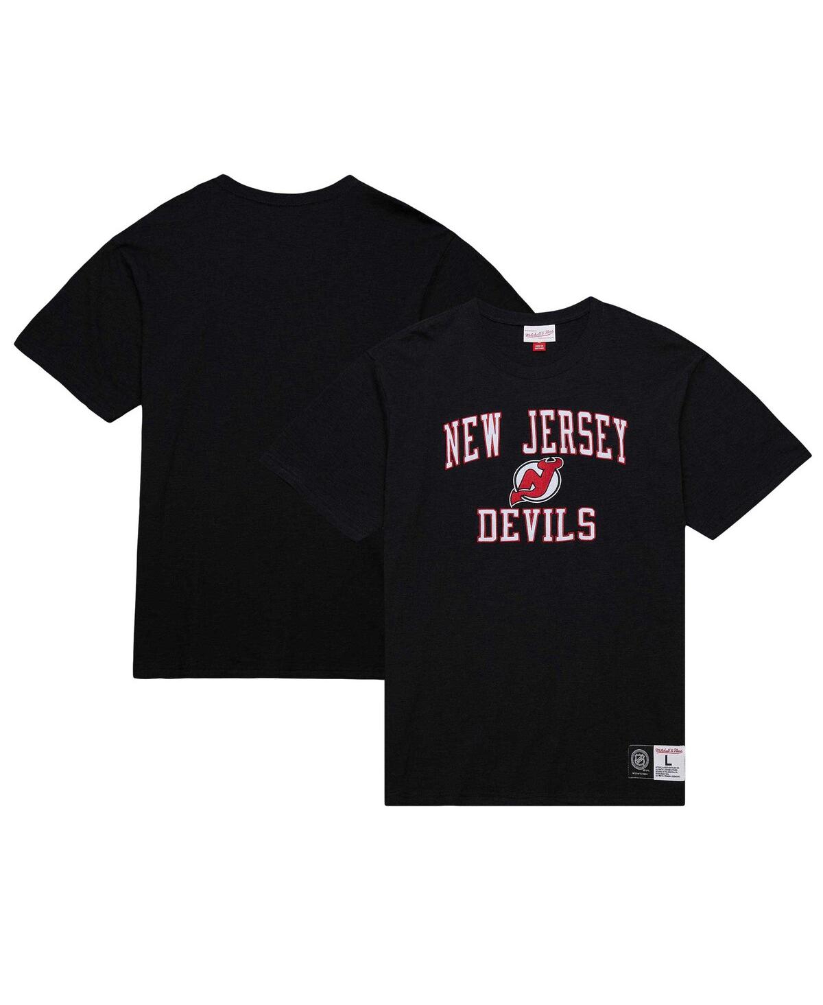 Shop Mitchell & Ness Men's  Black New Jersey Devils Legendary Slub T-shirt