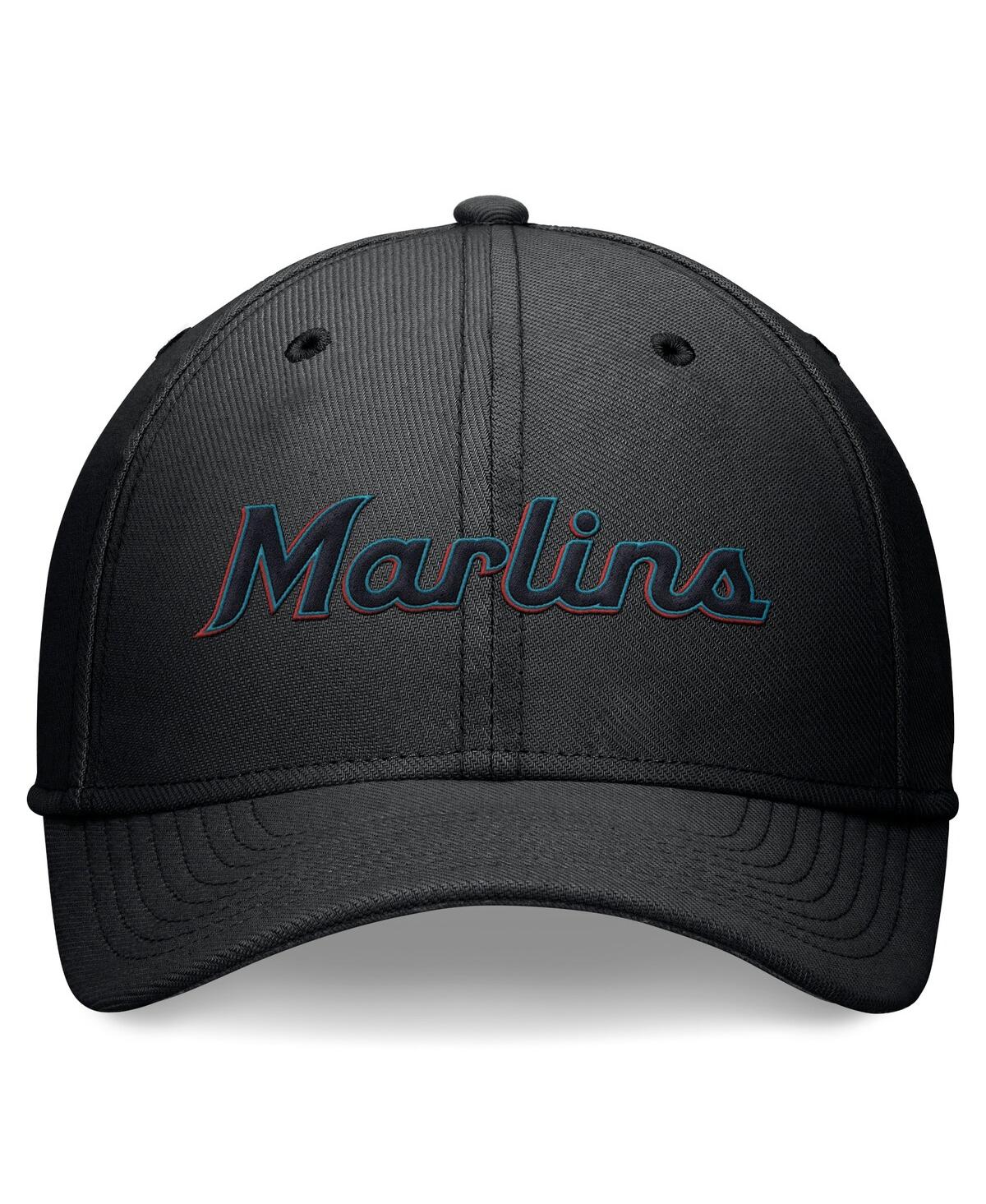 Men's NikeMiami Marlins Evergreen Performance Flex Hat - Black