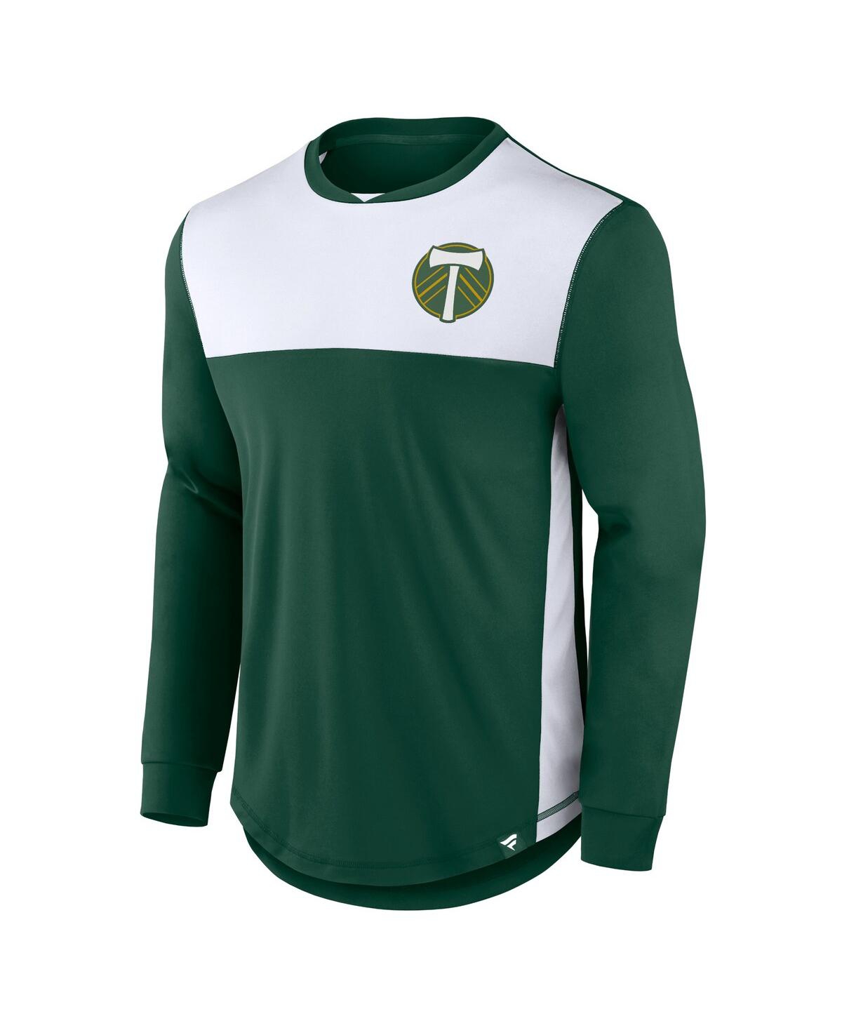 Shop Fanatics Men's  Green Portland Timbers Mid Goal Long Sleeve T-shirt