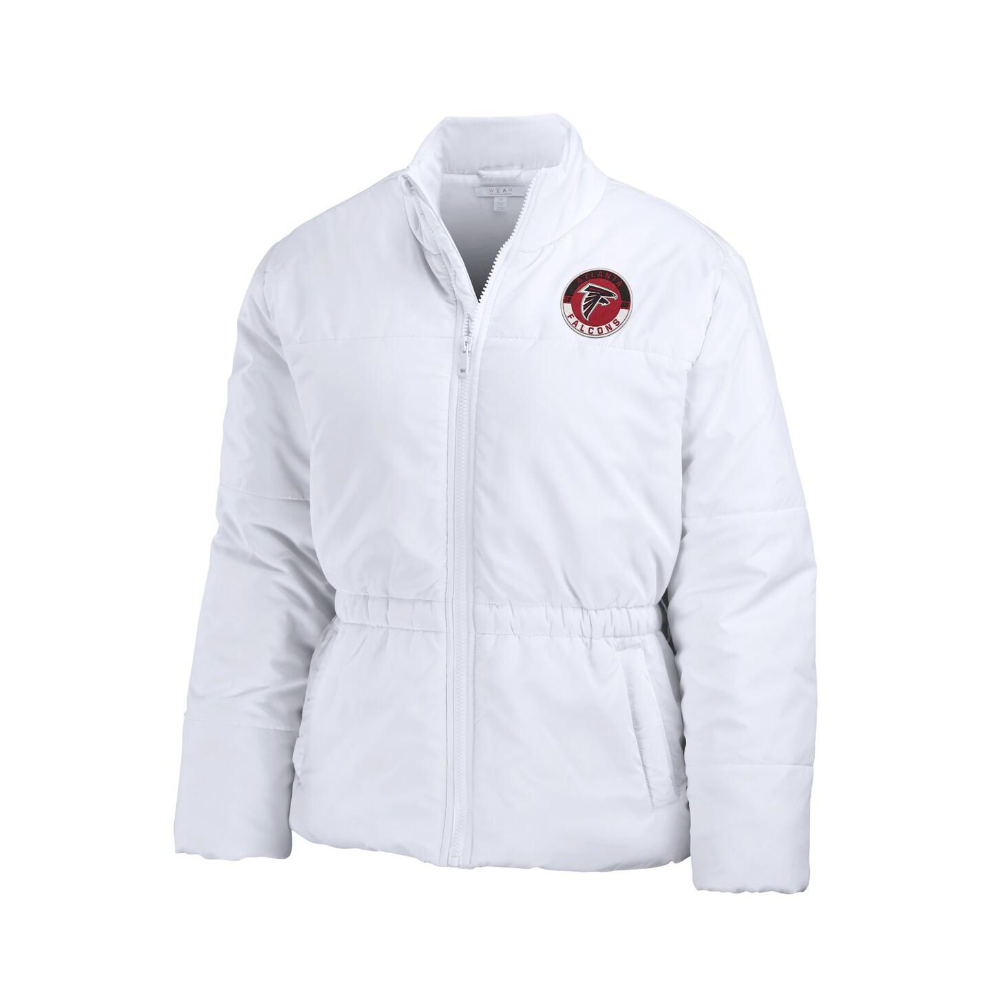 Женская куртка WEAR by Erin Andrews White Atlanta Falcons Packaway Full-Zip Puffer — фото 3