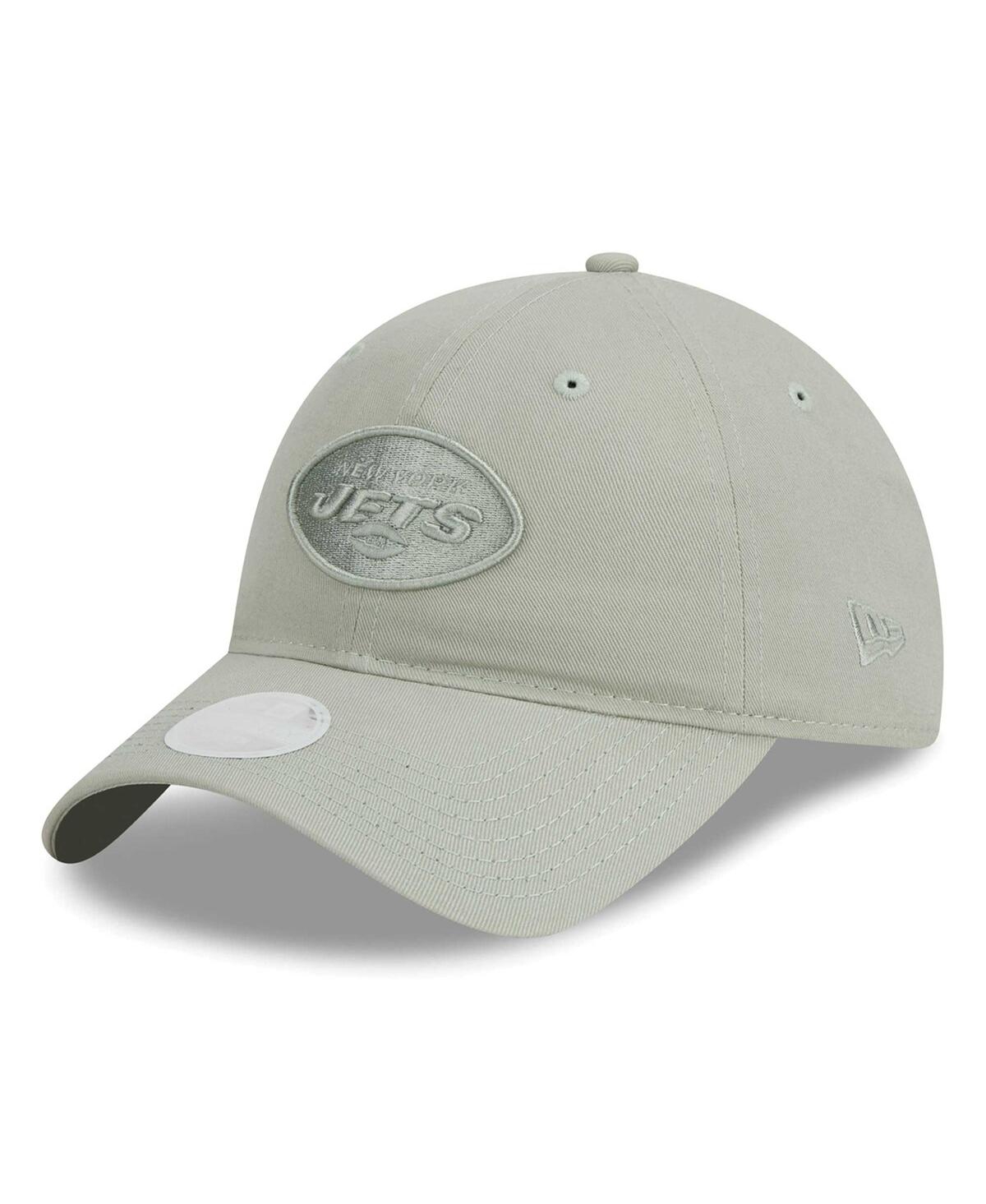 New Era Women's  Green New York Jets Color Pack 9twenty Adjustable Hat In Gray