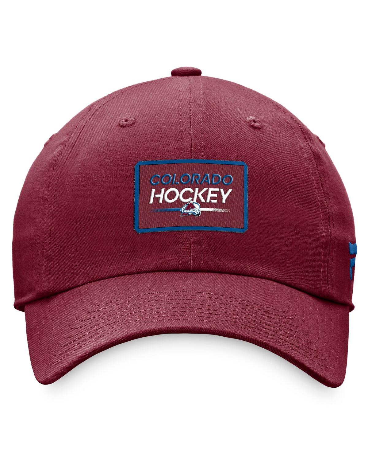 Women's FanaticsColorado Avalanche Authentic Pro Rink Adjustable Hat - Burgundy