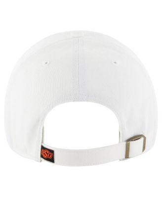 Men's White Distressed Oklahoma State Cowboys Vintage-Like Clean Up Adjustable Hat