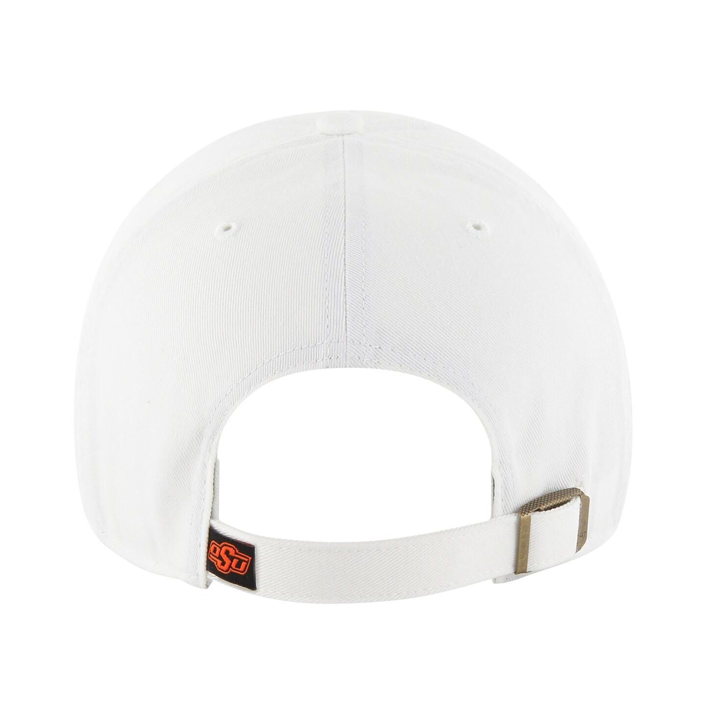 Мужская кепка '47 Brand White Distressed Oklahoma State Cowboys Vintage-Like Clean Up Adjustable Hat — фото 2