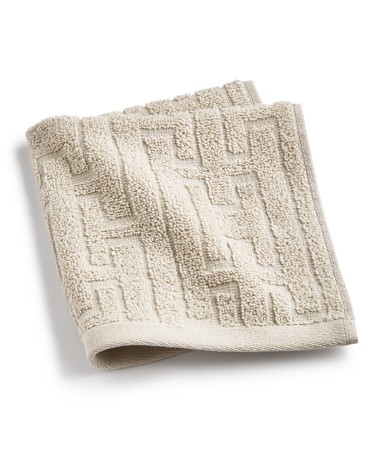 Shop Hotel Collection Sculpted Chain-link Wash Towel, 13" X 13", Created For Macy's In Sandstone