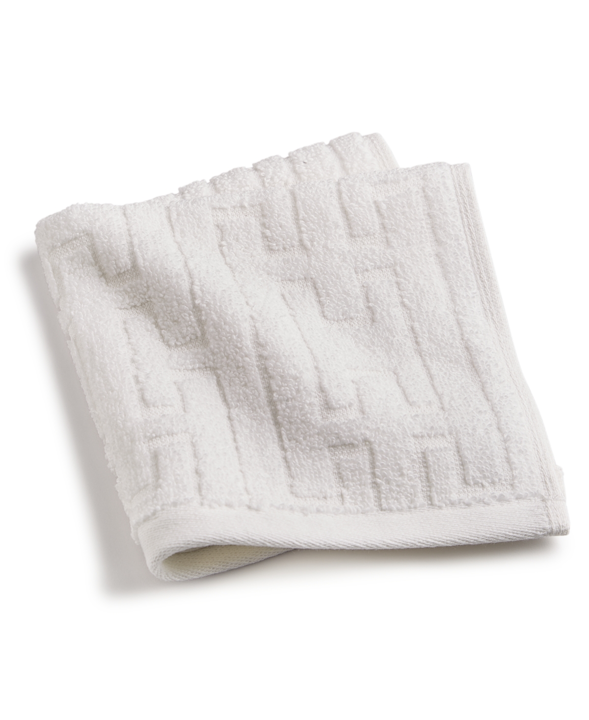 Shop Hotel Collection Sculpted Chain-link Wash Towel, 13" X 13", Created For Macy's In White