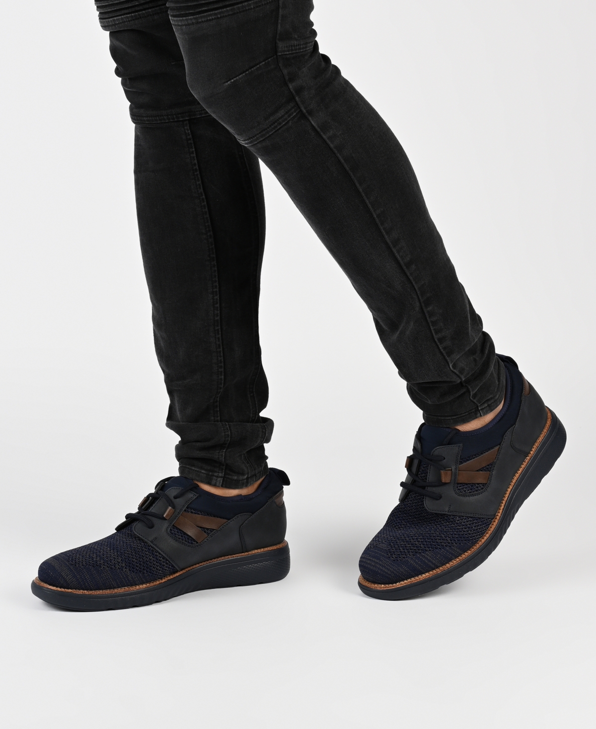 Vance Co. Men's Claxton Tru Comfort Foam Knit Lace-Up Round Toe Sneaker