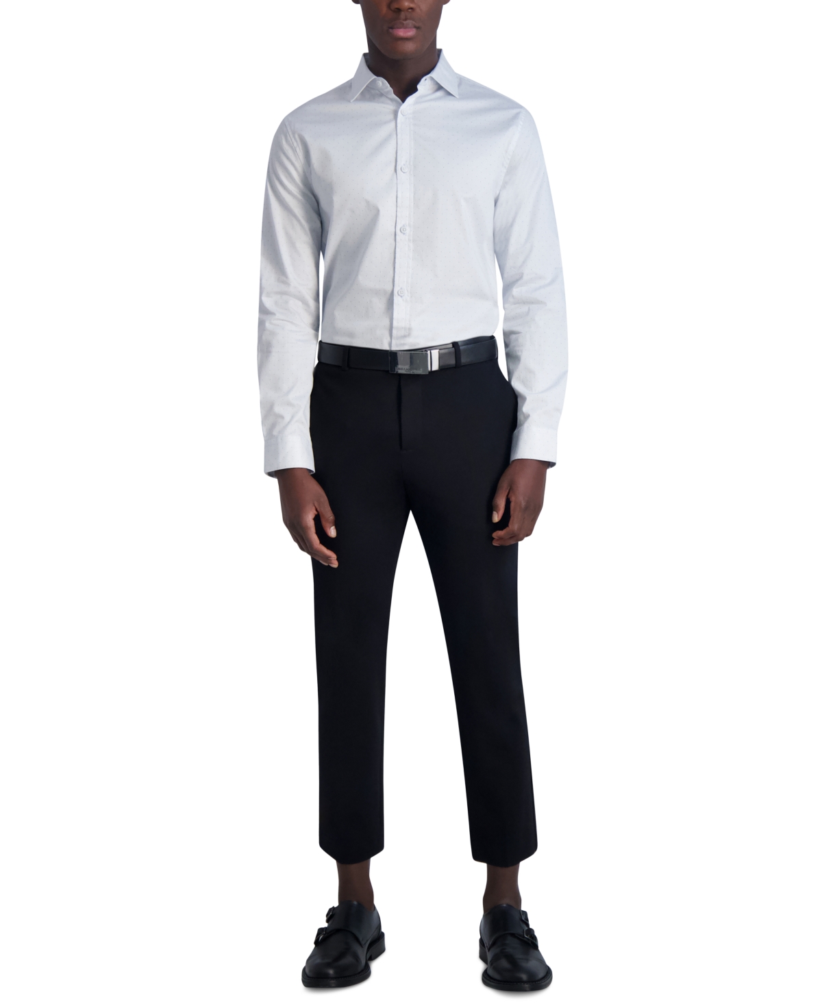 Karl Lagerfeld Paris Men's Slim-Fit Dot Woven Shirt
