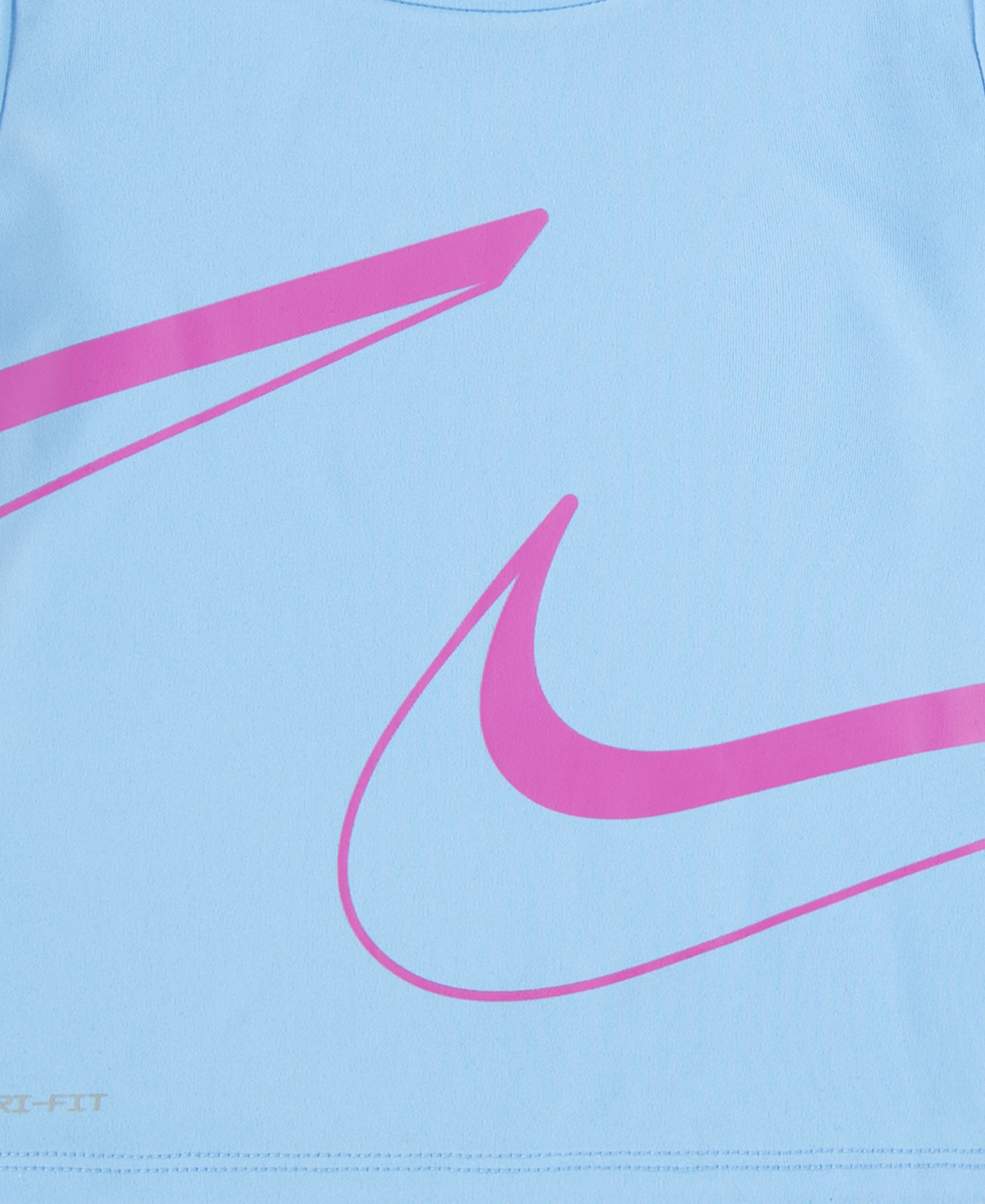 Nike Toddler Girls Dri-fit Swoosh Logo Short Sleeve Tee and Printed Shorts Set
