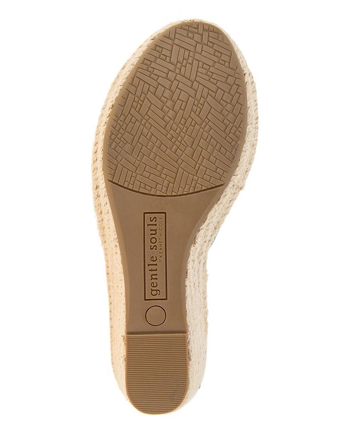 GENTLE SOULS - Cody Perforated Suede Espadrille Wedge