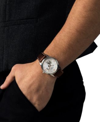 Eco-Drive Men's Steamboat Willie 1928 Brown Leather Strap Watch 40mm