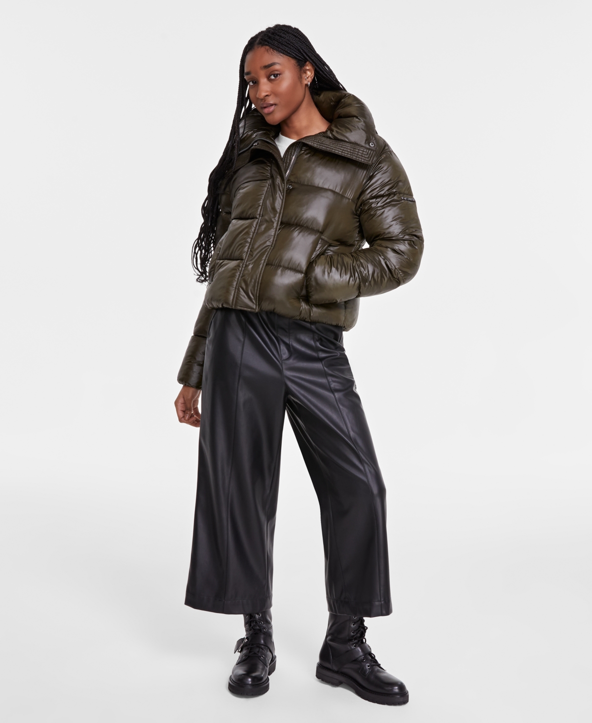 Bcbg long puffer coat clearance