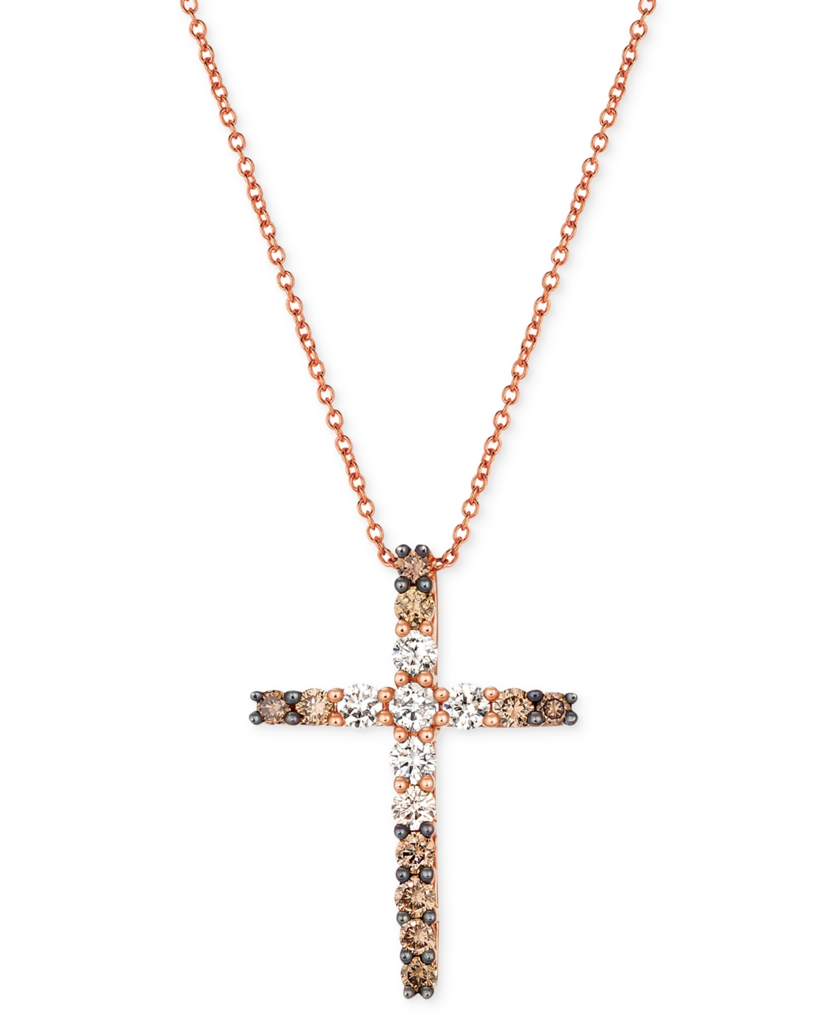 Le Vian Chocolate Ombre Diamond Cross 18