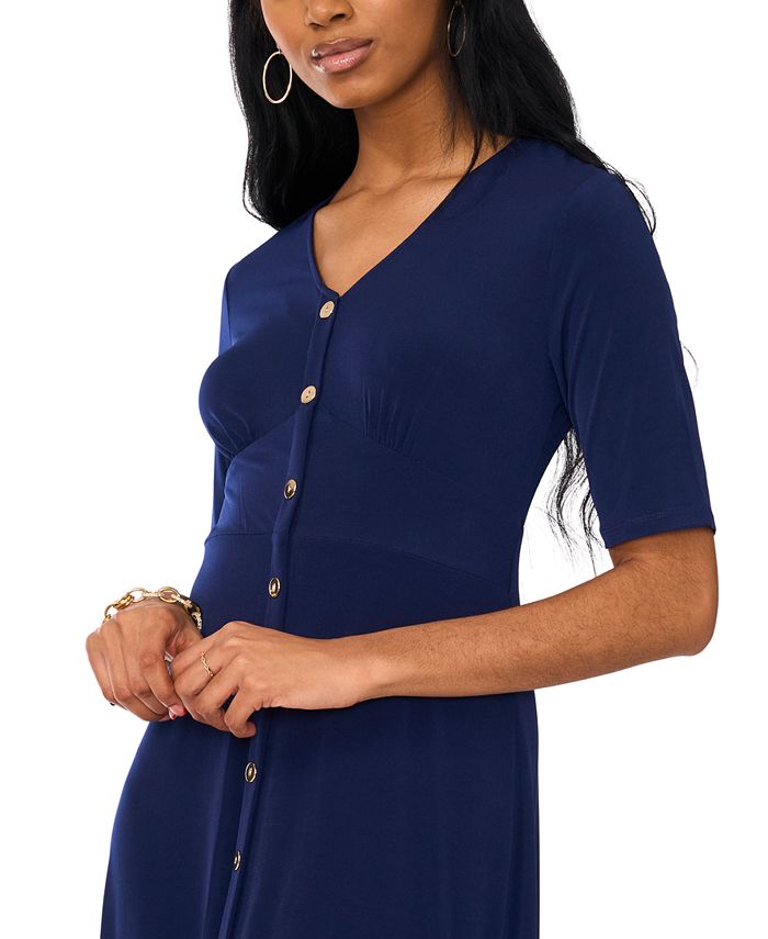 msk-women-s-short-sleeve-button-front-midi-dress-macy-s