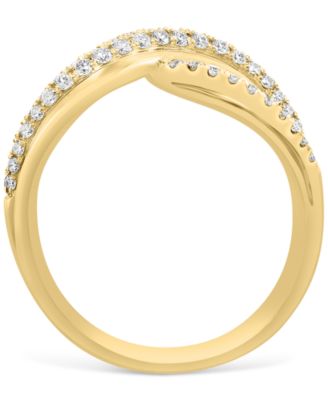 EFFY&reg; Diamond Crossover Statement Ring (1/2 ct. t.w.) in 14k Gold
