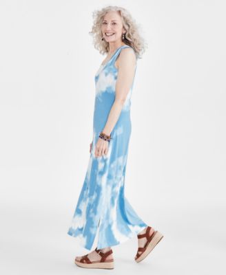 Women's Tie-Dye Knit Maxi Dress
