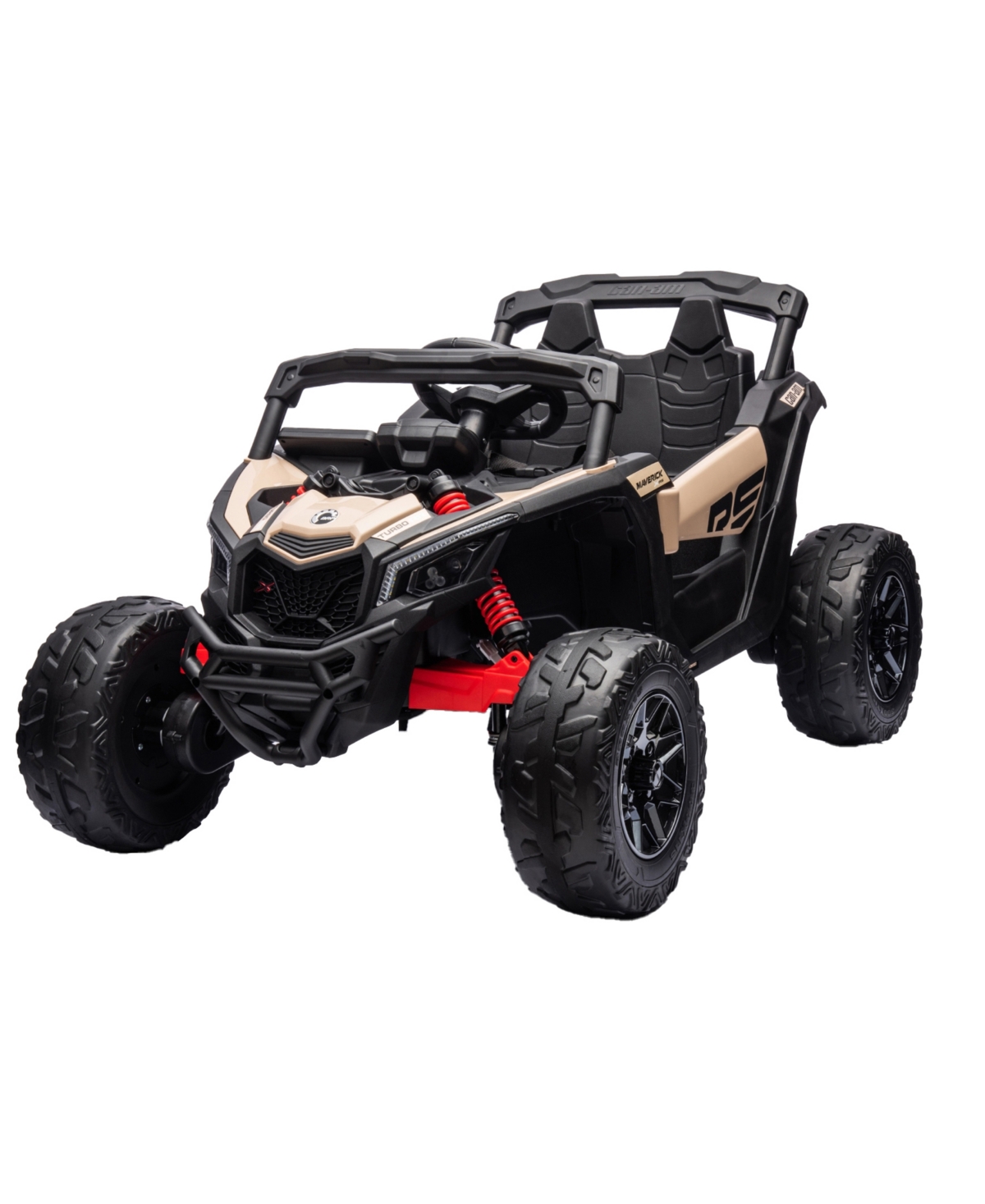 Freddo Can Am Maverick 24v Utv Ride-on In Khaki