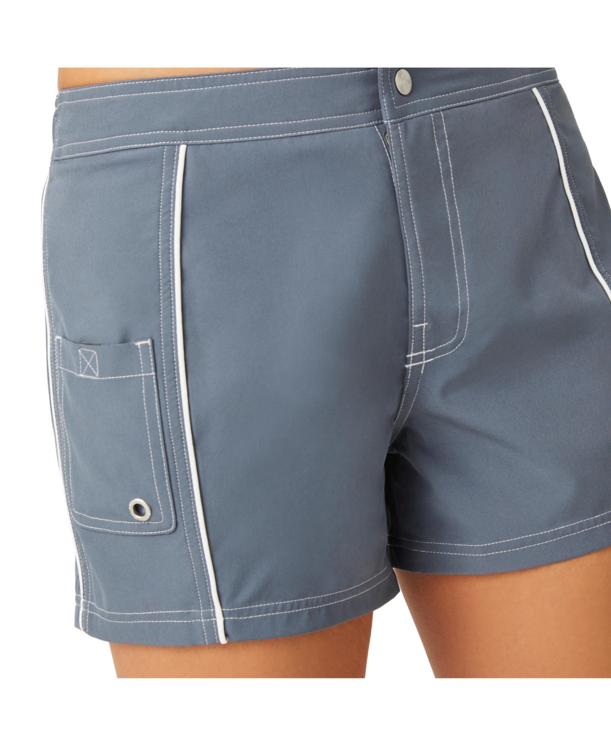 Free Country Women's Woven Stretch Swim Short -white