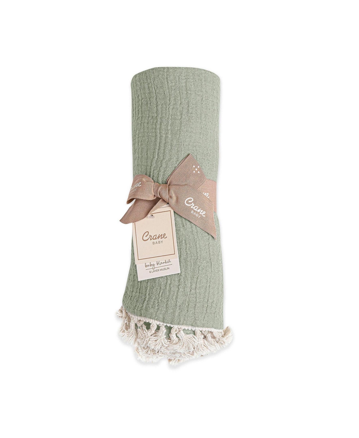 Shop Crane Baby 6-layer Muslin Blanket Fern In Green