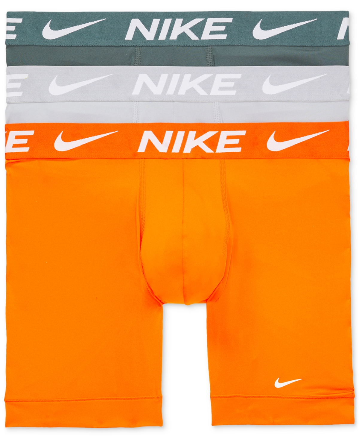 Shop Nike Men's 3-pk. Dri-fit Essential Micro Boxer Briefs In Safety Ora