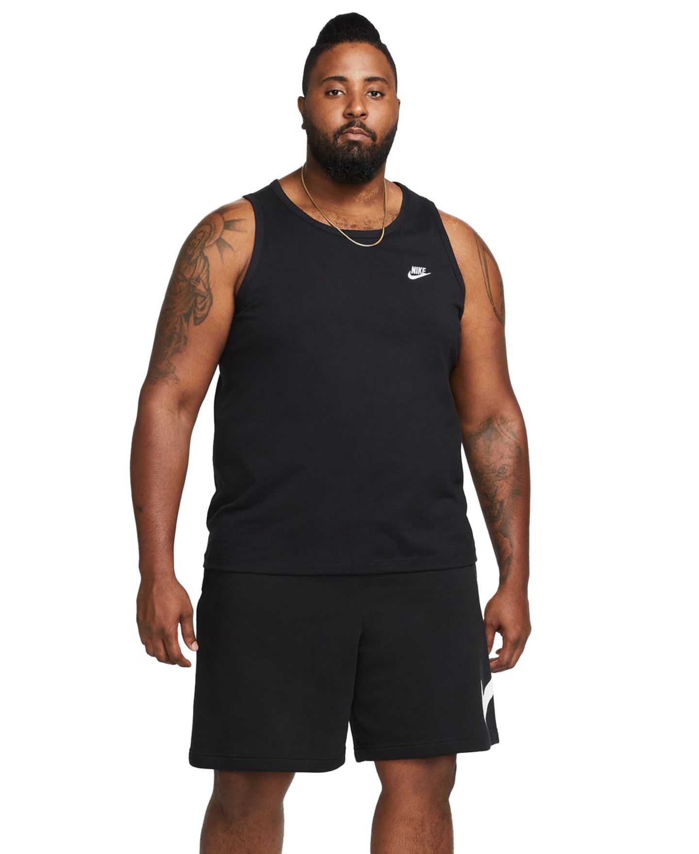Мужская майка Nike Sportswear Club, цвет: Чёрный / Белый — фото 2