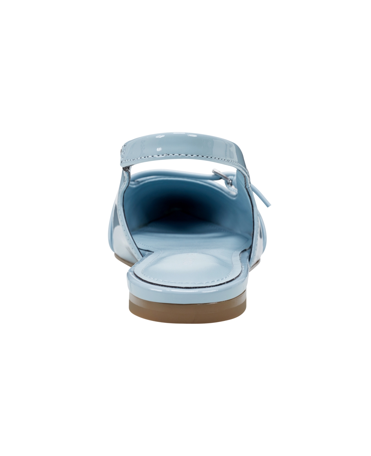 Marc Fisher Women's Elelyn Pointy Toe Slingback Dress Flats - Light Blue Patent - Faux Patent Leather