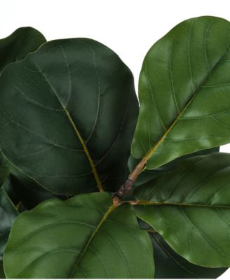 32" Indoor Artificial Floor Fiddle Tree with Black Pot