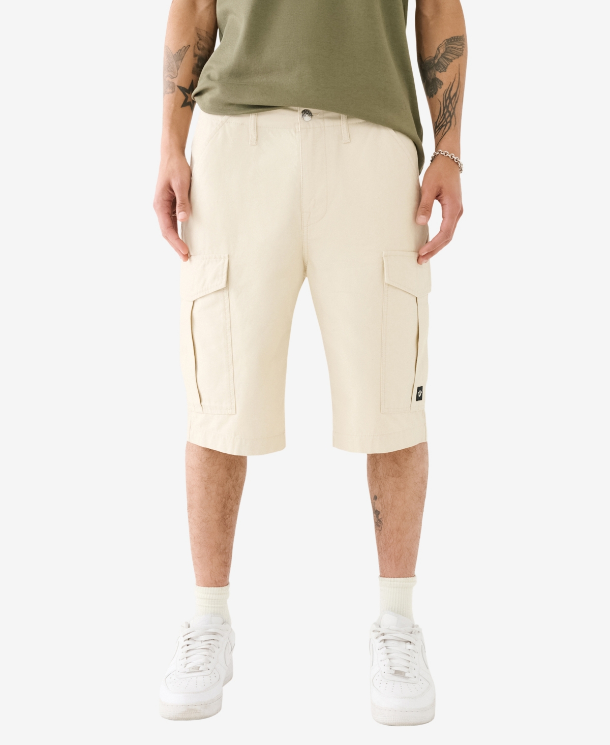 Men's Classic Cargo Shorts- 12" Inseam - White