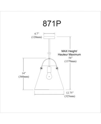 1 Light Incandescent Pendant