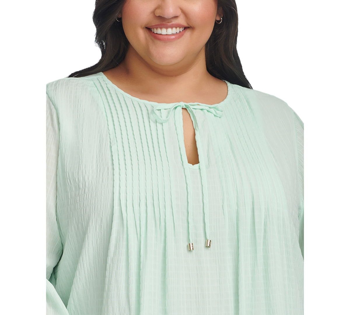 Tommy Hilfiger Plus Size Pintucked Top