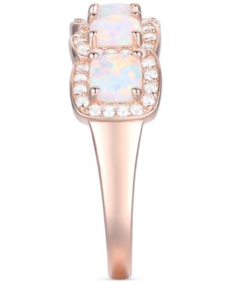 Amethyst (1-1/4 ct. t.w.) & Lab-Grown White Sapphire (1/3 ct. t.w.) Ring in 14k Gold-Plated Sterling Silver (Also in Citrine & Lab-Grown Opal)