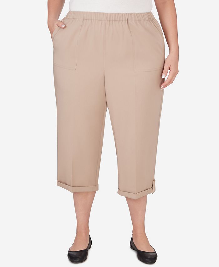 Alfred Dunner Plus Size Tuscan Sunset Pull-On Capri Pant - Macy's