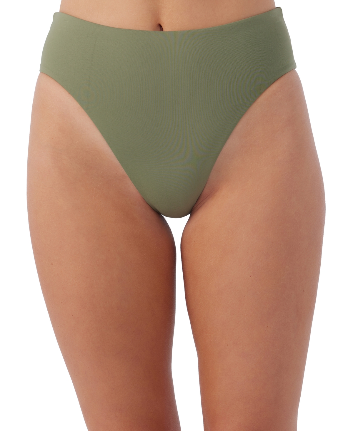 Shop O'neill Juniors' Saltwater Solids Max High-waisted Bottoms In Oil Green
