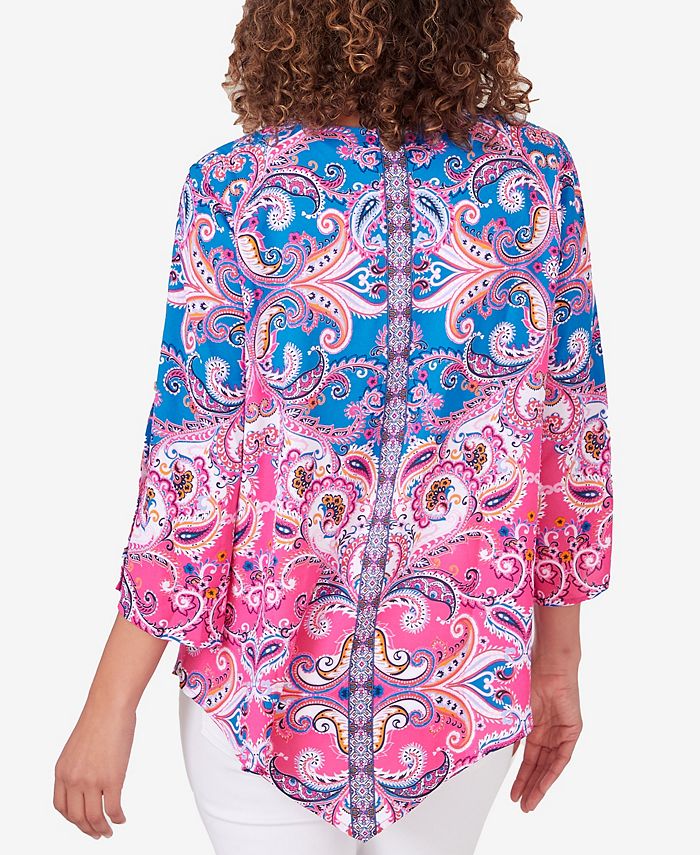 Ruby Rd. Petite Woven Paisley Top - Macy's
